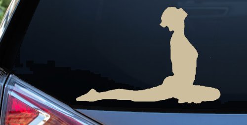 Yoga Pose Car or Truck Window Decal Sticker (Desert Sand)