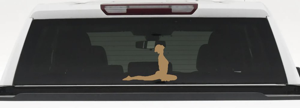 Yoga Pose Car or Truck Window Decal Sticker (Light Brown)