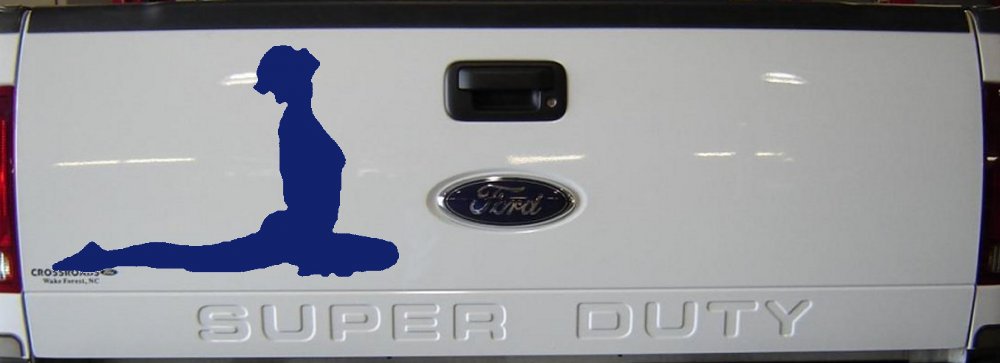 Yoga Pose Car or Truck Window Decal Sticker (Navy)