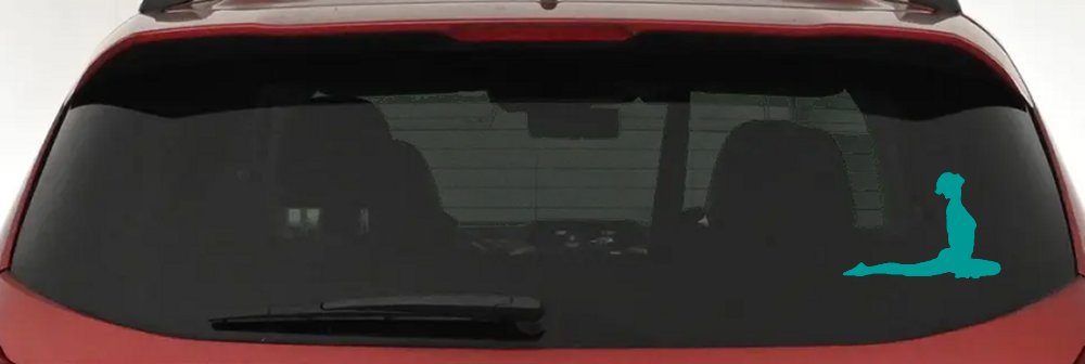 Yoga Pose Car or Truck Window Decal Sticker (Turquoise)