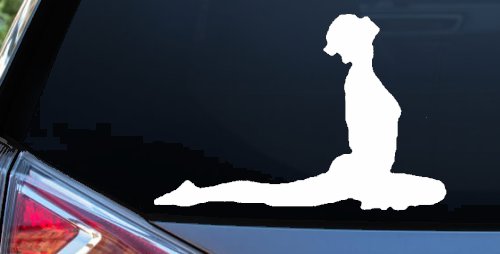 Yoga Pose Car or Truck Window Decal Sticker (White)