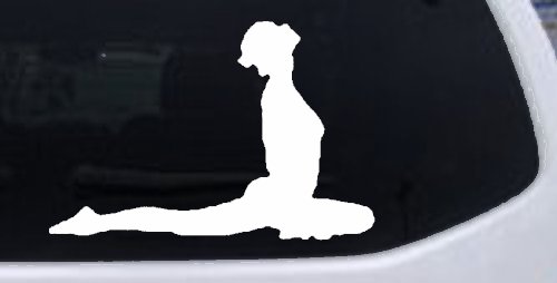 Yoga Pose Car or Truck Window Decal Sticker (White)