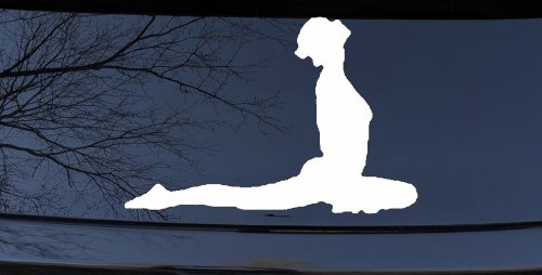 Yoga Pose Car or Truck Window Decal Sticker (White)