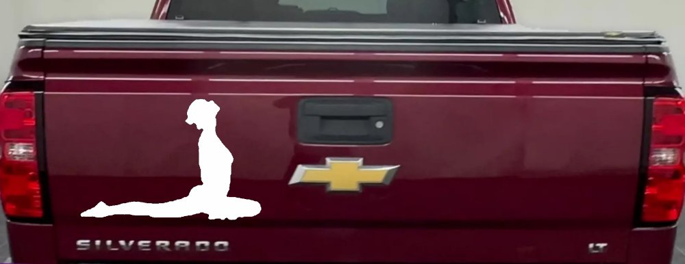 Yoga Pose Car or Truck Window Decal Sticker (White)