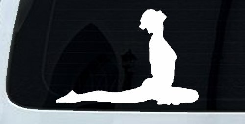 Yoga Pose Car or Truck Window Decal Sticker (White)