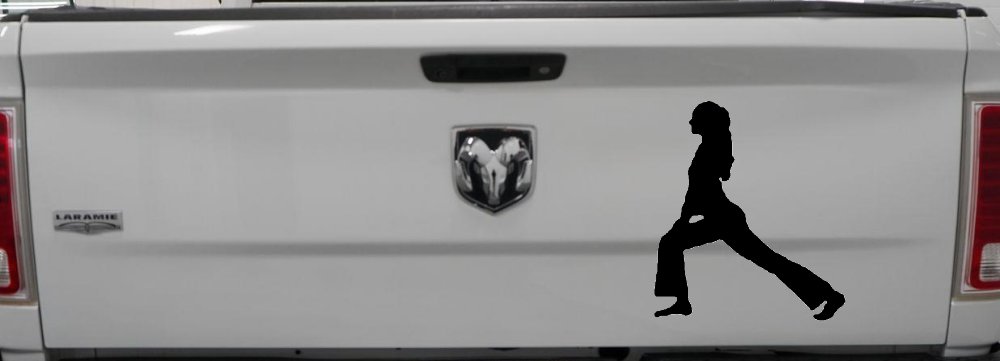 Yoga Pose Car or Truck Window Decal Sticker (Black)