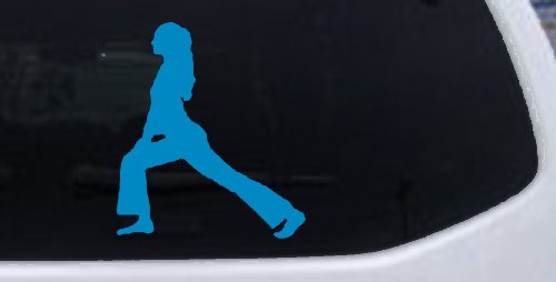 Yoga Pose Car or Truck Window Decal Sticker (Blue)