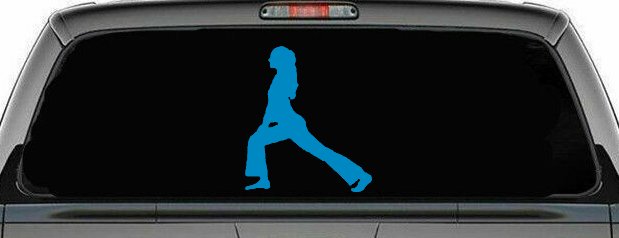 Yoga Pose Car or Truck Window Decal Sticker (Blue)