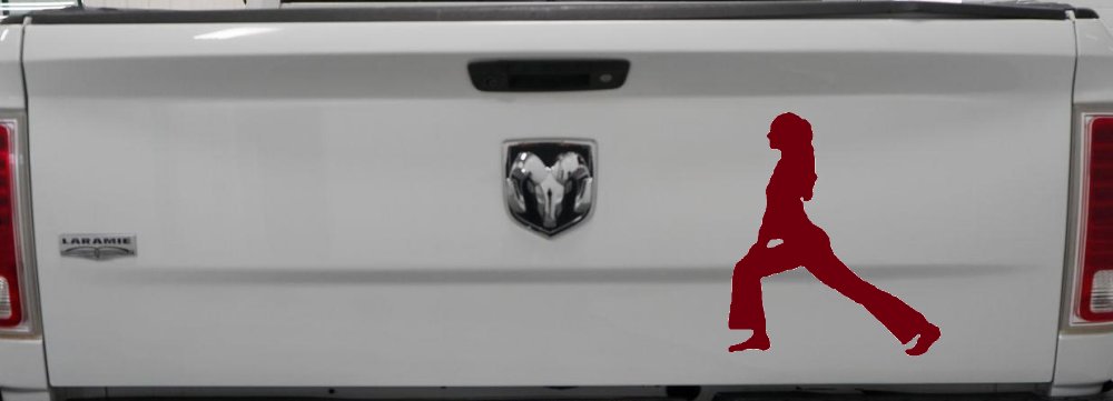 Yoga Pose Car or Truck Window Decal Sticker (Burgundy)