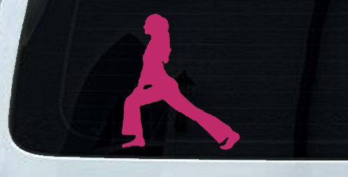 Yoga Pose Car or Truck Window Decal Sticker (Hot Pink)