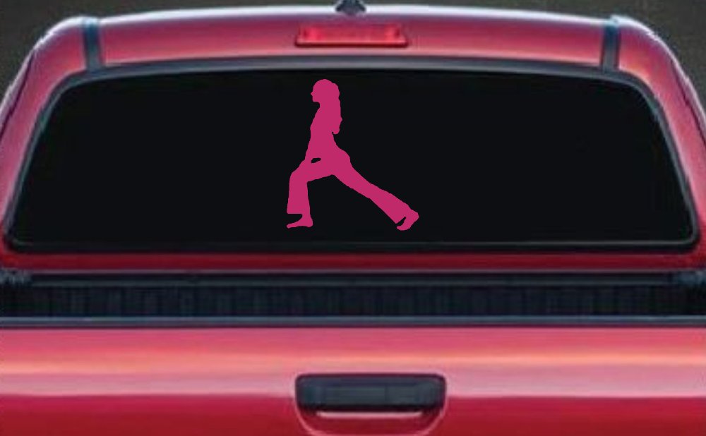 Yoga Pose Car or Truck Window Decal Sticker (Hot Pink)