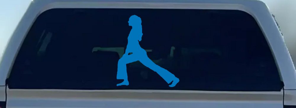 Yoga Pose Car or Truck Window Decal Sticker (Sky Blue)