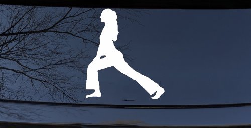 Yoga Pose Car or Truck Window Decal Sticker (White)