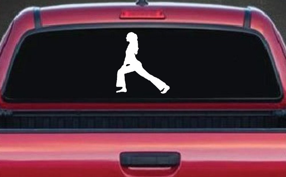 Yoga Pose Car or Truck Window Decal Sticker (White)