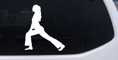 Yoga Pose Car or Truck Window Decal Sticker (White)