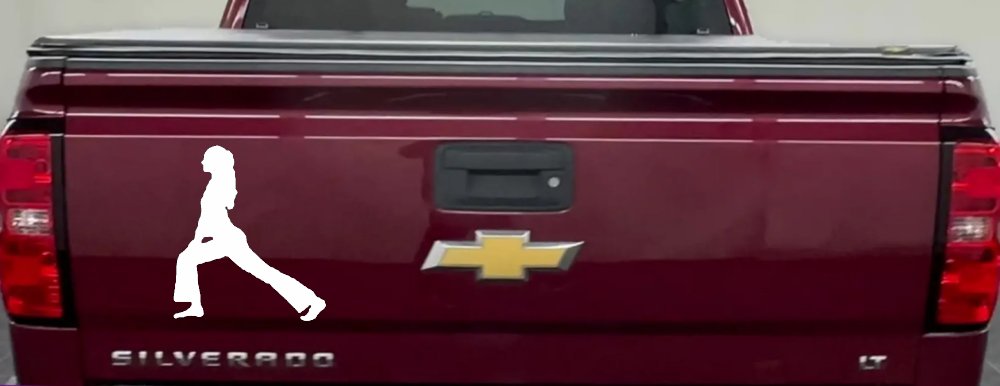 Yoga Pose Car or Truck Window Decal Sticker (White)