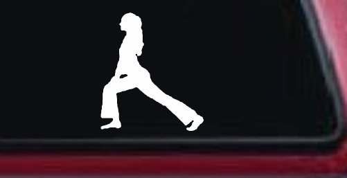 Yoga Pose Decal for Car Truck Window Vinyl Sticker Meditation Om (White)