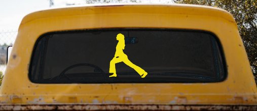 Yoga Pose Car or Truck Window Decal Sticker (Yellow)