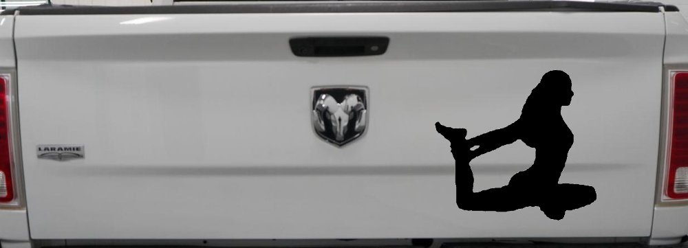 Yoga Pose Car or Truck Window Decal Sticker (Black)
