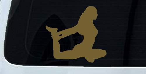 Yoga Pose Car or Truck Window Decal Sticker (Gold)