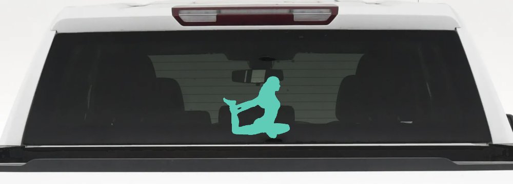 Yoga Pose Decal for Car Truck Windows Vinyl Sticker (Mint)