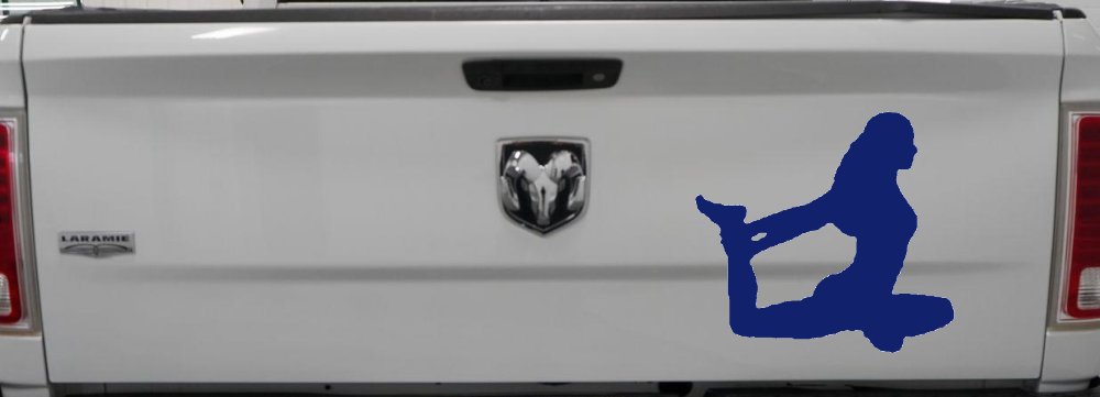 Yoga Pose Car or Truck Window Decal Sticker (Navy)