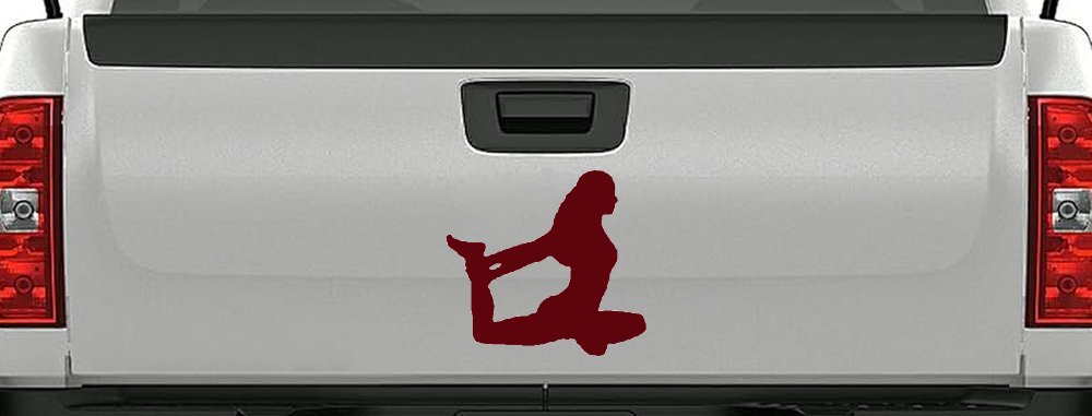 Yoga Pose Car or Truck Window Decal Sticker (Purple Red)