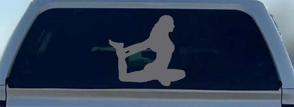 Yoga Pose Car or Truck Window Decal Sticker (Silver)