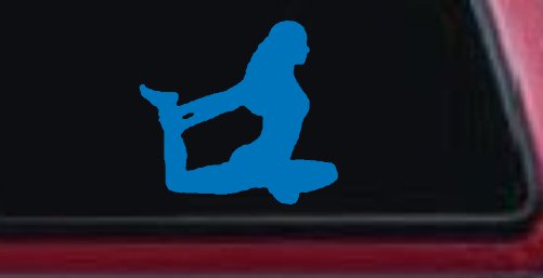 Yoga Pose Car or Truck Window Decal Sticker (Sky Blue)