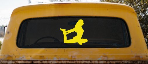 Yoga Pose Car or Truck Window Decal Sticker (Yellow)