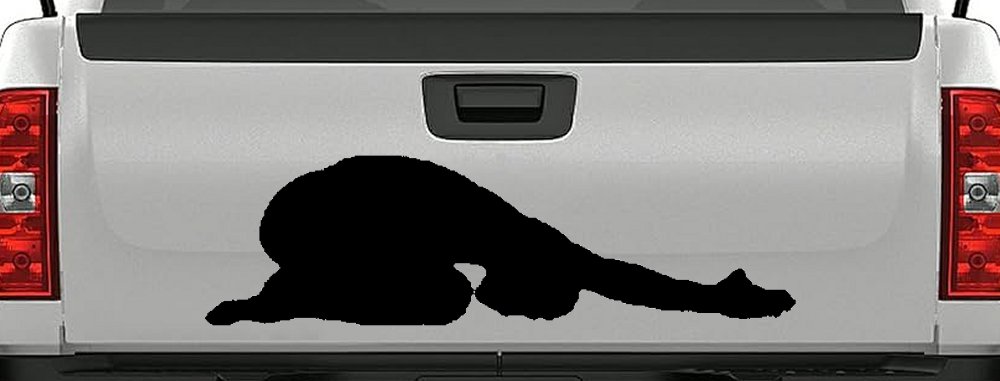 Yoga Pose Car or Truck Window Decal Sticker (Black)
