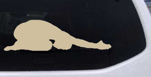Yoga Pose Car or Truck Window Decal Sticker (Desert Sand)