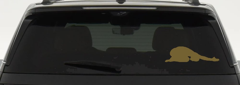 Yoga Pose Car or Truck Window Decal Sticker (Gold)