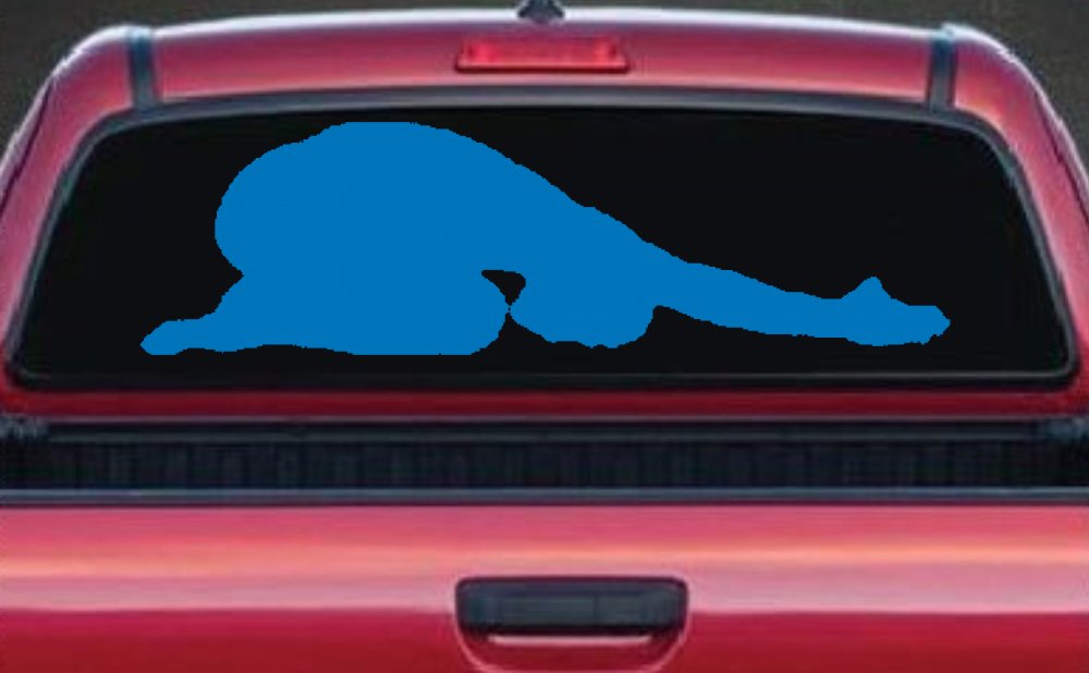 Yoga Pose Car or Truck Window Decal Sticker (Sky Blue)