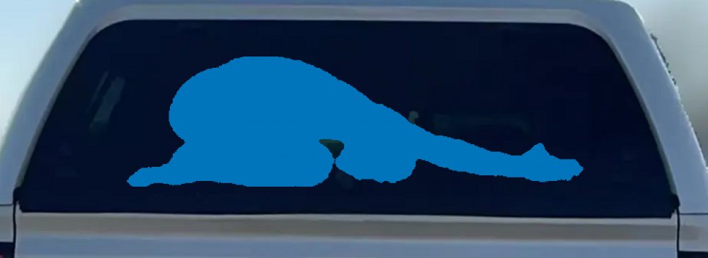 Yoga Pose Car or Truck Window Decal Sticker (Sky Blue)