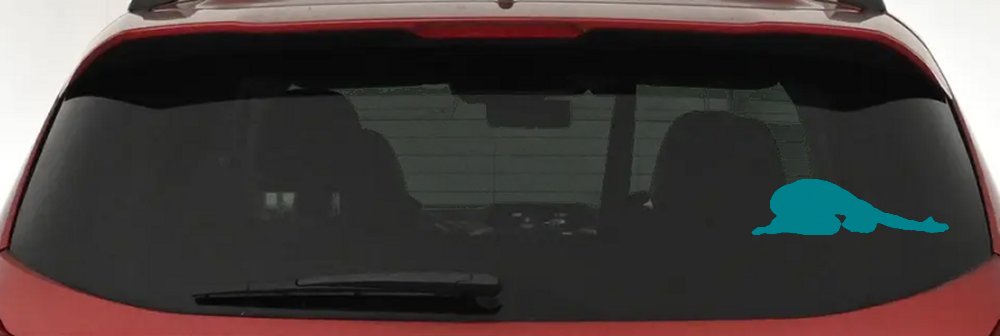 Yoga Pose Car or Truck Window Decal Sticker (Turquoise Blue)