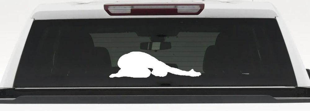 Yoga Pose Car or Truck Window Decal Sticker (White)