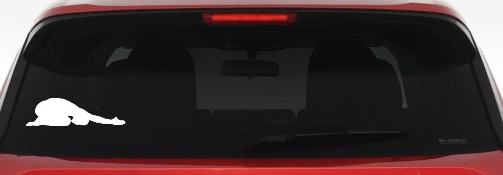 Yoga Pose Car or Truck Window Decal Sticker (White)