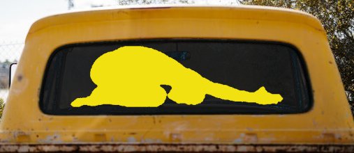 Yoga Pose Car or Truck Window Decal Sticker (Yellow)