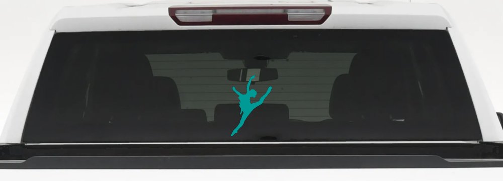Dancer Car or Truck Window Decal Sticker (Turquoise)