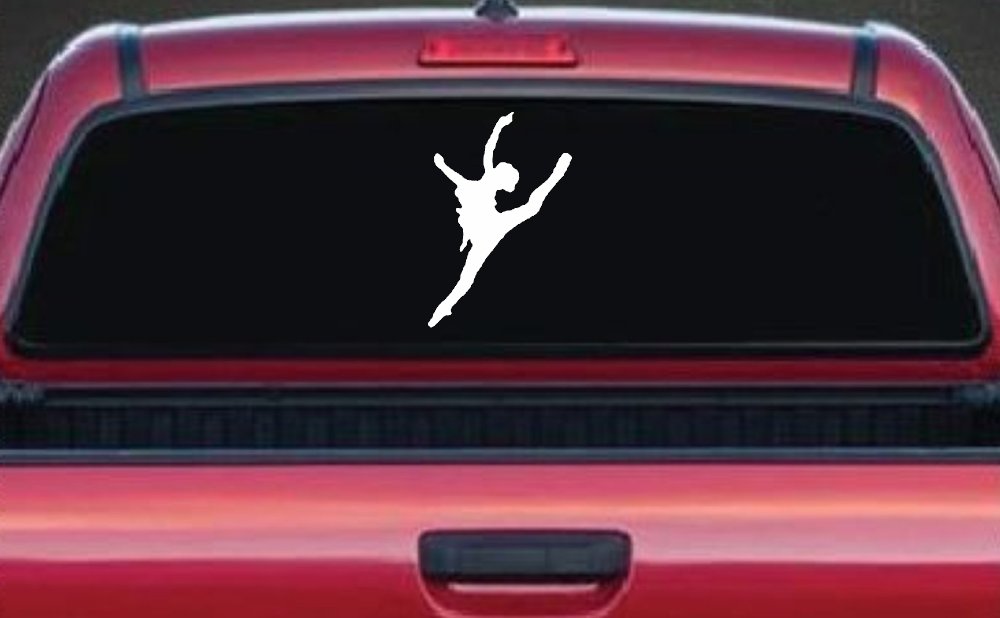 Dancer Car or Truck Window Decal Sticker (White)