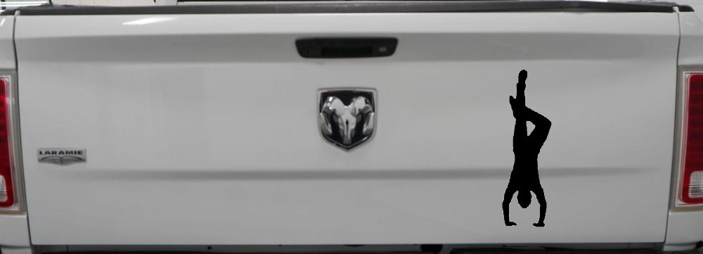 Dancer Hand Stand Car or Truck Window Decal Sticker (Black)