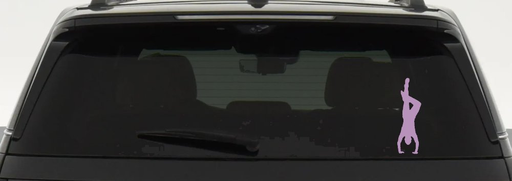 Dancer Hand Stand Car or Truck Window Decal Sticker (Lilac)