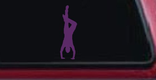 Dancer Hand Stand Car or Truck Window Decal Sticker (Violet)