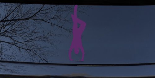 Dancer Hand Stand Car or Truck Window Decal Sticker (Violet)