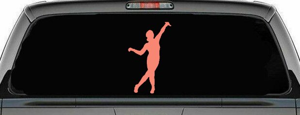 Dancer Car or Truck Window Decal Sticker (Coral)