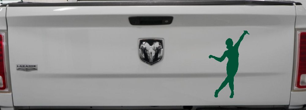 Dancer Car or Truck Window Decal Sticker (Dark Green)