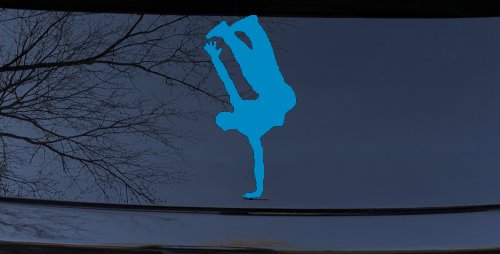 Dancer One Hand Stand Car or Truck Window Decal Sticker (Blue)