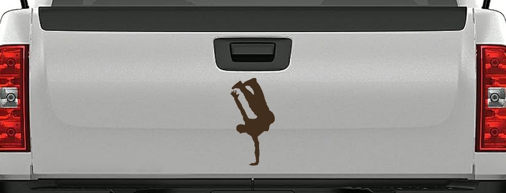 Dancer One Hand Stand Car or Truck Window Decal Sticker (Brown)