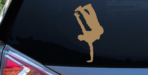 Dancer One Hand Stand Car or Truck Window Decal Sticker (Light Brown)